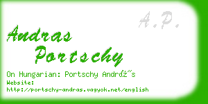 andras portschy business card